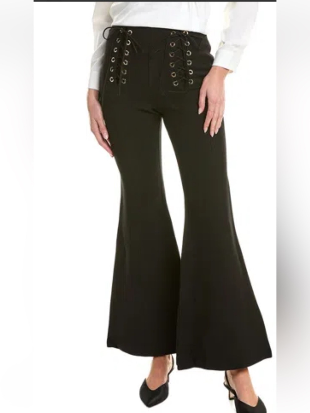 Gracia wide leg lace up pants size M